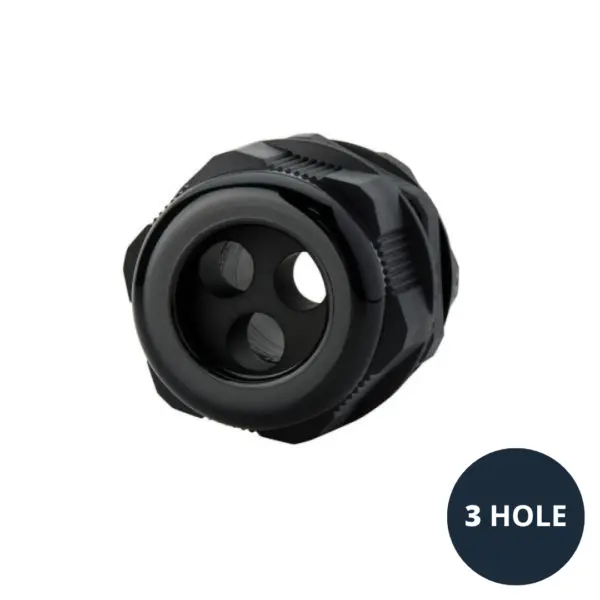 25mm Multi Hole Gland 3 Hole 6.0mm – Box of 20