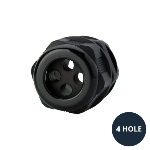 25mm Multi Hole Gland 4 Hole 6.0mm – Box of 20
