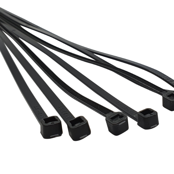 300 X 4.8mm Black Nylon Cable Ties