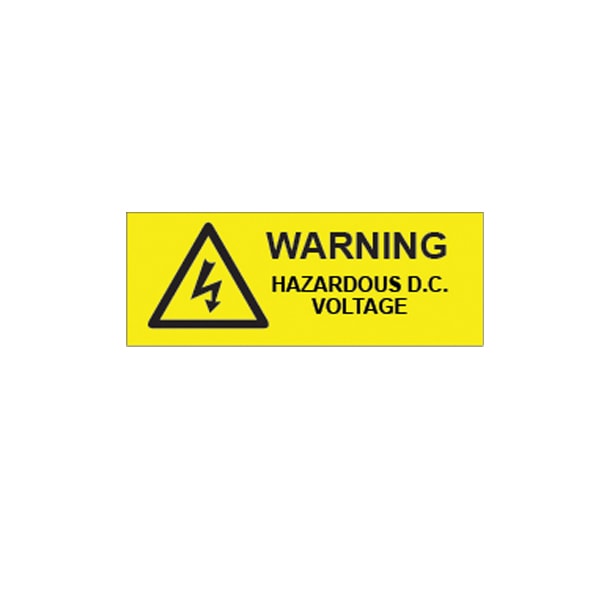 Hazardous DC Voltage Label