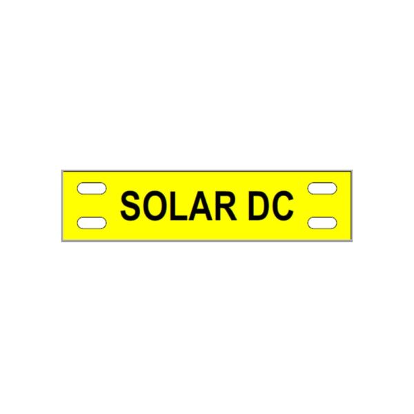 Solar DC Label with Cable Tie Holes