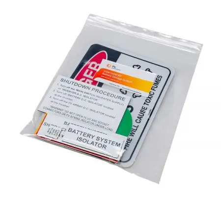 White label solar panel pv warning labels solutions